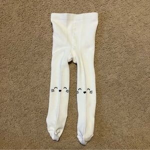 French Connection Baby Girl’s White Cat Knees Tights Sz‎ 3-6 Months *LIKE NEW*